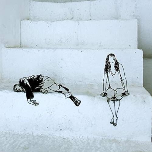 Abstract Wrought Iron Portrait Art Ornaments Hand Illustration Home Retro Metal Crafts Character Decoration Ornaments