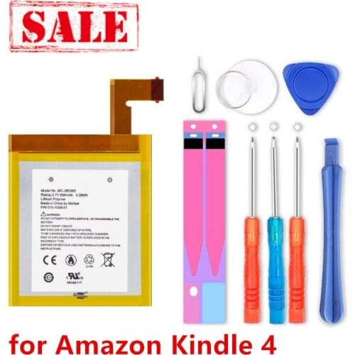 Chensuper 890mAh Battery For Amazon Kindle 4 5 6 D01100 515-1058-01 MC-265360 S2011-001-S Battery With Tools