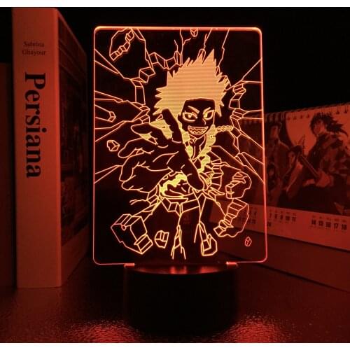 Anime Lamp My Hero Academia Kirishima Eijiro Lamp for Bedroom Decor Night Light Kids Birthday Gift Dropshipping