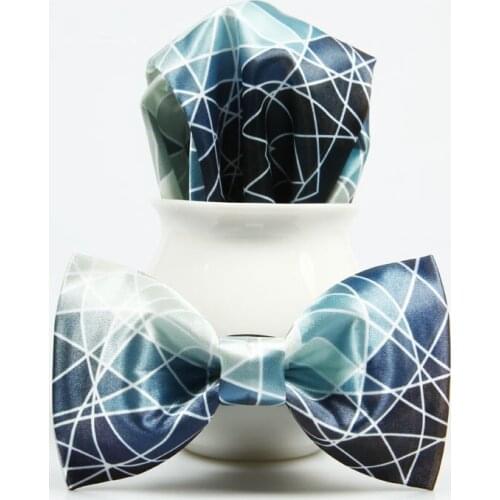 Free shipping New fashion mens male Bow tie men women original colorful blue lines groom groomsmen wedding hosting gifts retro