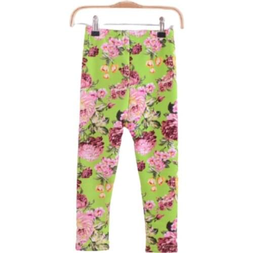 BBD Toddler Pants Trousers New Girls Autumn Winter Cotton Flowers Print Plus Velvet Warm Leggings Best Selling Children Clothes