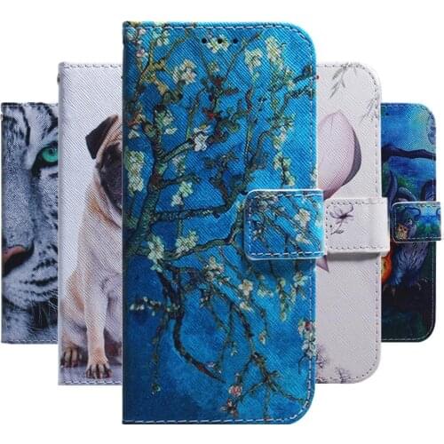 Lion tiger panda wallet case for amazon kindle fire 7 tablet 2017 2019 smart cover for all new fire 7" 9th generation tablet