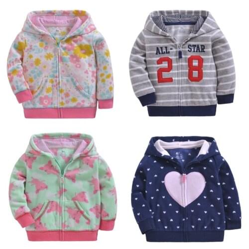 Childrens clothing 2020 autumn new hooded zipper long-sleeved sweater wild baby jacket for little kids 0-3T comfortable jacket