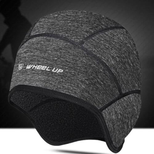 Stretch Beanie Hat Ski Cycling Sport Protector Fleece Skull Cap Headwear with Ear Covers Dark Gray