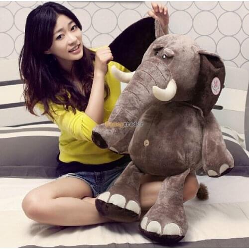 Fancytrader 33'' / 85cm Huge Lovely Stuffed Soft Plush Animal Elephant Toy, Great Gift For Kids, Free Shipping FT50399