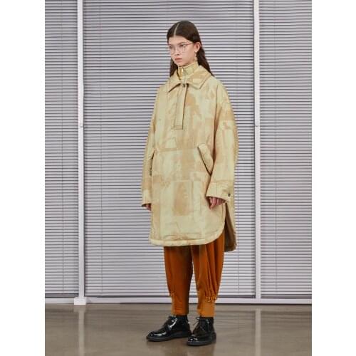 IRINACH301 Fall Winter 2020 Collection Original Print Oversize Long Down Dress Winter Coat Women