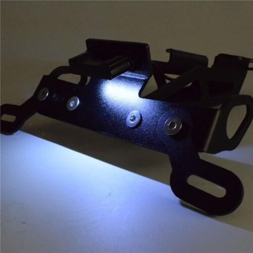 Waase Motorbike For Yamaha MT-09 MT09 Tracer 2015 2016 2017 Fender Registration Bracket License Plate Holder Frame w/ LED light
