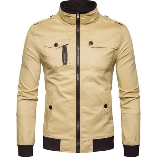 Men Military Pilot Jackets Bomber Cotton Coat Tactical Army Jacket Male Casual Air Force Flight Jacket Stand Zip Spring Autumn