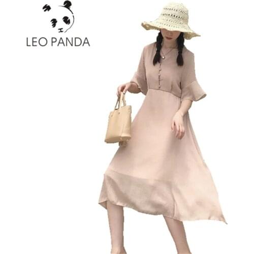 Летние платья на пуговицах LEOPANDA China At AliExpress