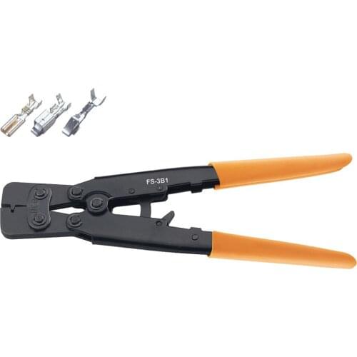 FS-3B1 Hand Japanese Style Mini Crimping Plier Crimper For Non-Insulated Tabs Receptacles Terminals AWG 30-17 Square mm 0.3-1.0