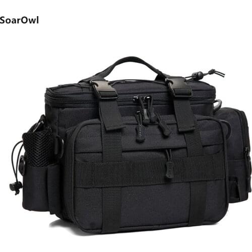 SoarOwl Multifunctional Fishing Bag Large-Capacity Outdoor Fishing Mountaineering Camouflage Waist Bag Handbag