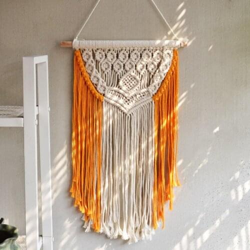 Hot Macrame Wall Hanging Tapestry Wall Decor Boho Chic Bohemian Woven Decorations for Living Room