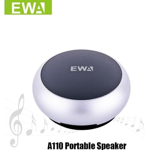 EWa A110 Portable Speaker For Phone/Tablet/PC Mini Wireless Bluetooth Speaker Metallic USB Input MP3 Player Sports Speakers