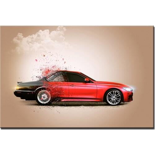 Vehicle Poster Classic B M W CGI Supercar Canvas Prints DIY Framed Painting Wall Art For Living Room Decor