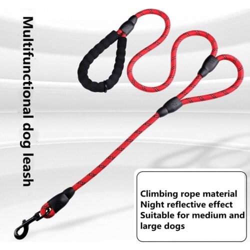 Leashes Amazon Double Reflective Leash Dog Leash Pulling Rope Traction Shengni Long-proof Punch Good Quality Variety of Colors