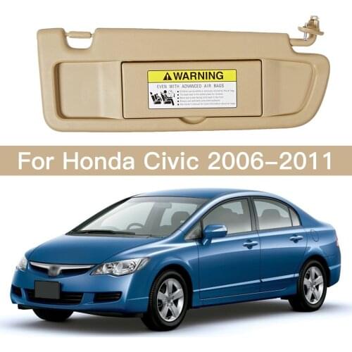 Right Passenger Car Sun Shield Driver Sunvisor For 06-11 Honda Iron Unique Stylish Design. Non-woven Durable Plastic Visors Set