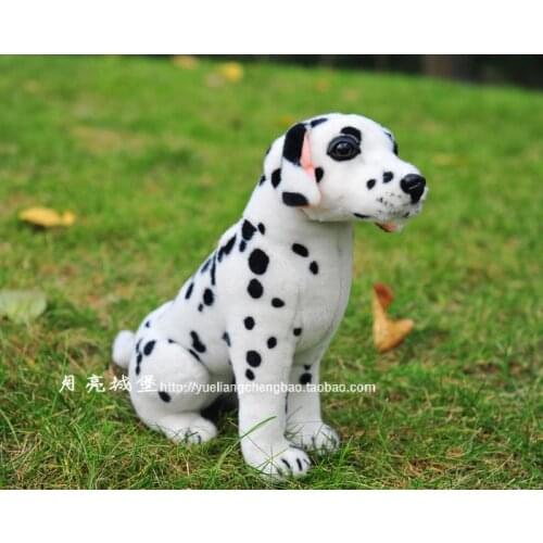25 cm squatting spotted dog Dalmatian toy doll gift w4584