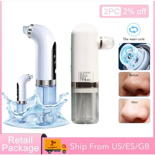 Beauty Instrument Small Bubble Blackhead Remover Water Cycle Pore Acne Pimple Removal Black Point Vacuum Facial Cleansing Tool