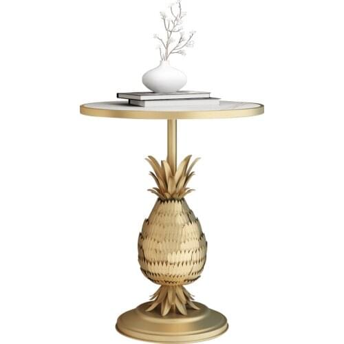 Cy Simple Modern Tea Table Side Table Living Room Sofa Side Cabinet Balcony Small round Table Pineapple Creative