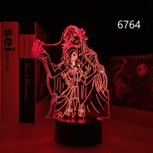 Black Butler 3d Led Night Light Anime Black Butler for Bedroom Decor Light Manga Birthday Gift Nightlight Led 3d Lamp