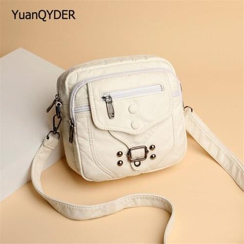 Button Rivet Design Ladies Crossbody Bag High Quality PU Leather Womens Bag 2021 Fashion New Women Shoulder Bags Bolsa Feminina