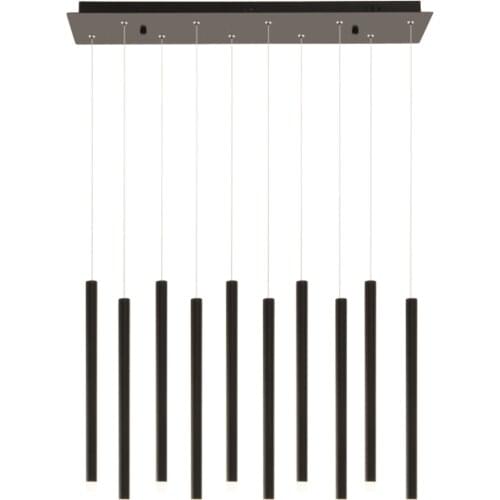 Led ceiling pendant lamp, Decorative matt black finish aluminum with matt acrylic diffuser, modern and elegant style