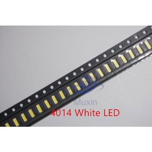 0.2W SMD 4014 LED Lamp Bead 50pcs/lot 23-26lm White SMD LED Beads LED Chip DC3.0-3.4V Free shipping