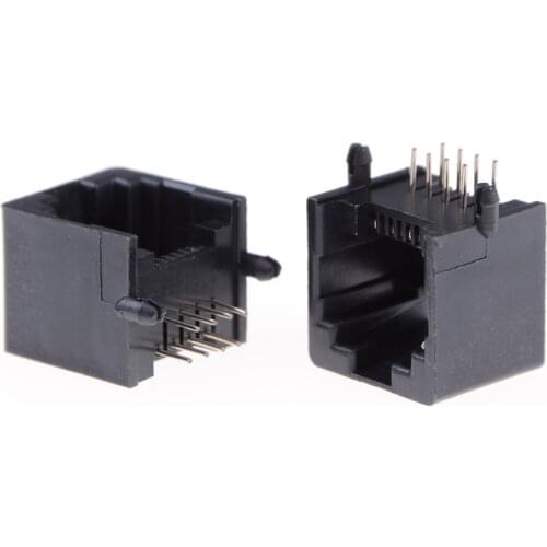 10PCS/Lot all plastic no lamp network interface RJ45 socket female 8P8C cable socket