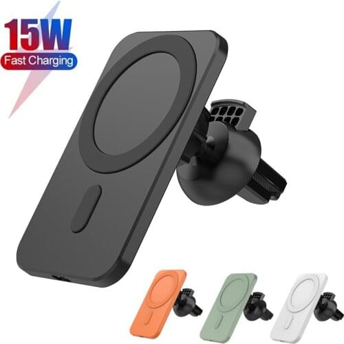 15W Magnetic Fast Wireless Car Charger QI Charging for IPhone 12 Pro Max 12 Mini 12 Car Phone Holder Magsafe Wireless Charger