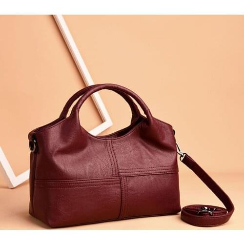 2021 Soft PU Leather Handbag High Quality Women Bag Casual Female Messenger Bag Solid Shoulder Bag Ladies Crossbody Bag