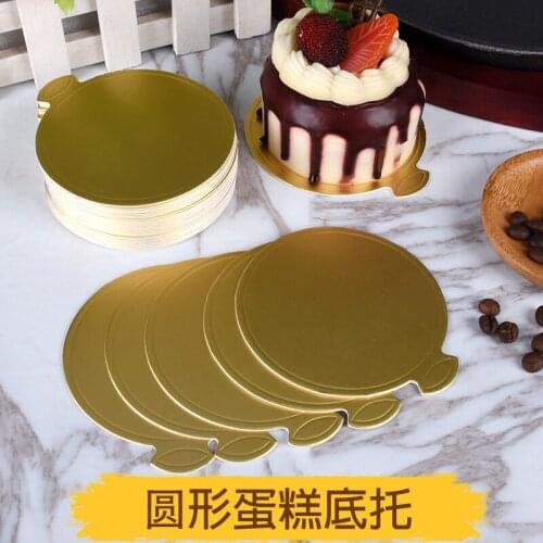 8/9CM Round Cake Board Mousse Pad Card Dessert Baking Pastry Display Tray Dessert Thickened Base Cake Tools 100pcs