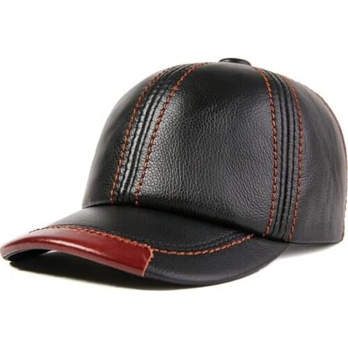 Doitbest baseball cap hat for women men Cowhide real leather cap dad mom hat outdoor Autumn sports caps snapback gorras