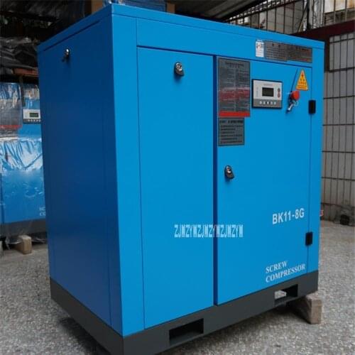 BK11-8G Variable Frequency Screw Compressor Industrial Rotary Screw Air Compressor Small Electric Screw Machine 380V 11KW 0.8MPa