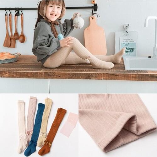 0-11Yrs Baby Girls Bowknot Panty-Hose Kids Spring Autumn Stockings Children Solid Color Tights