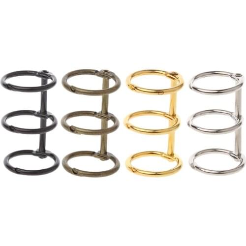DIY Metal Clip 3 Holes Ring for Notebook Loose Leaf Diary Photo Album Binding