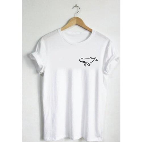 Whale - Shirt Clothing Whales Dolphin Marine Life Sea Creature Swim Swimming Animal Beach Ocean Save Endangered Species-F091
