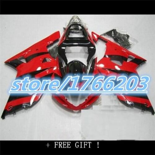 Custom Fairing kit for GSXR600 750 K1 01 02 03 GSXR 600 GSXR750 2001 2002 2003 ABS red black Fairings set