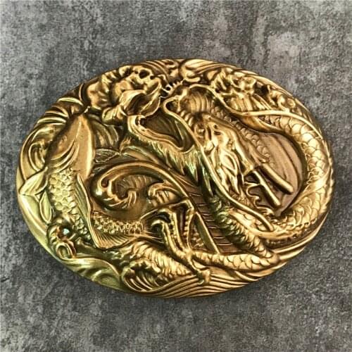 Belt Buckle Brass Men Belt Diy 3D Dragon Belt Accessories TOP Quality Cowboy Luxury Belts Buckle Metal Men BK0081