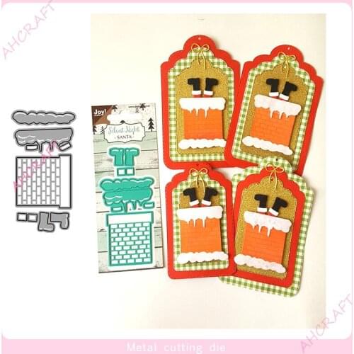 Santa Claus giving gifts Metal Cutting Dies for DIY Scrapbooking Photo Album Decorative Embossing PaperCard Crafts Die2020