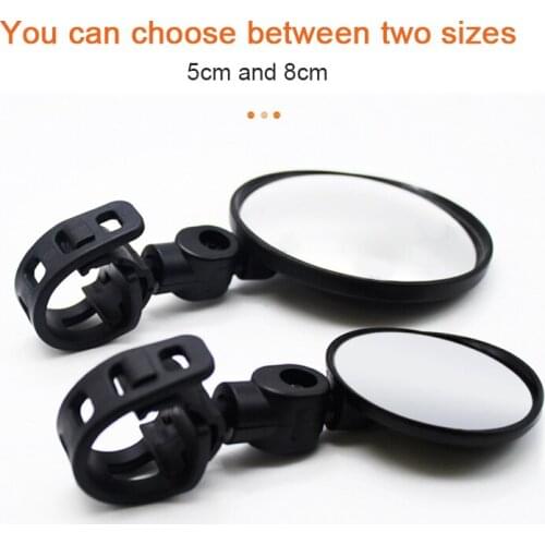 1PC Bicycle Adjustable Rearview Mirror Handlebar Mirrors Mountain Bikes Silicone Handle Rearview Mirror Cycling Accessories