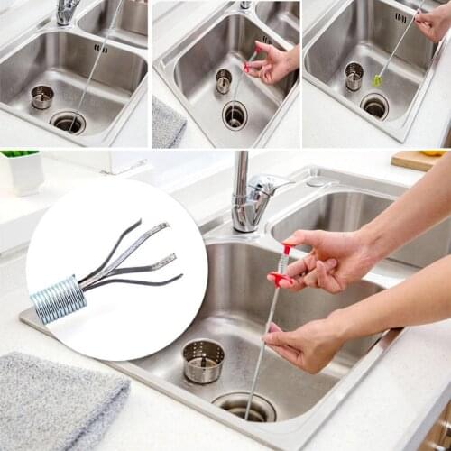 Hand Bending Pressure Sewer Pliers Trash Can Sewer Dredge Drain Sewer Dredge Pipeline Hook Handle Hair Cleaning Tools Hot