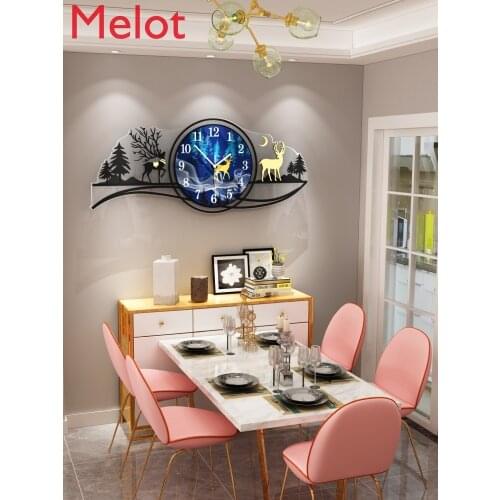 Nordic Clock Wall Clock Living Room Home Fashion Wall Hanging Internet Celebrity Clock Modern Simple and Light Luxury