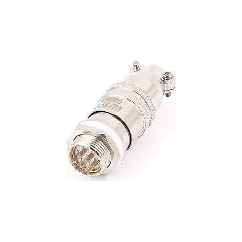 XS12-7 Panel Mounting 12mm Thread Dia 7-Pin Aviation Connectors Plugs AC 125V 3A