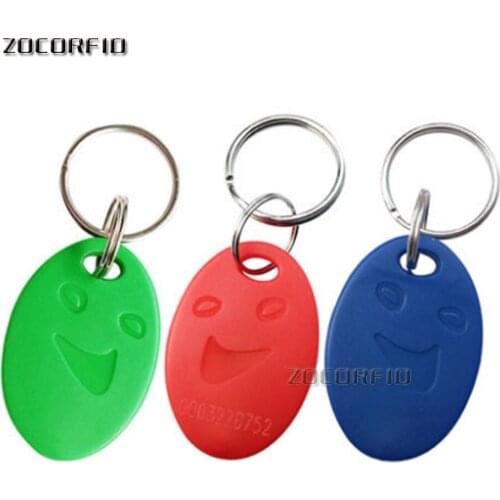 100pcs/lot 5# RFID 125 khz EM4100 Key Tag Keyfobs Ring Chip Keytab TK4100 Tags 125khz Read Only