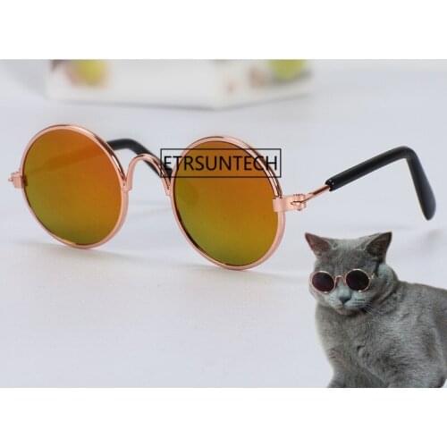 100pcs Glasses Cat Pet Products Eye-wear Sunglasses For Small Dog Cat Pet Photos Props Accessories Top Selling Pet