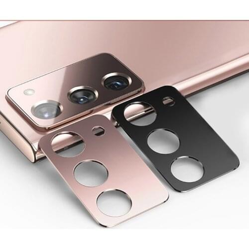 2PCSCamera Lens Film for Samsung Galaxy Z Fold 2 5G Metal Rear Camera Lens Protection Ring Case Cover Tempered Glass Protector