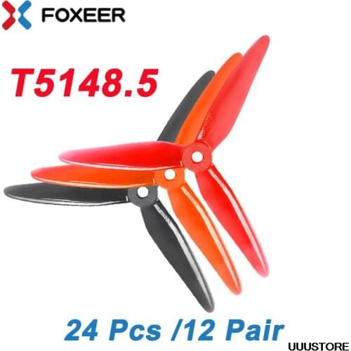 24pcs/12 pairs DALPROP SpitFire T5148.5 5148 3 blade 7mm Propeller Dynamic Balance Props CW CCW Born for RC FPV Racing Drone
