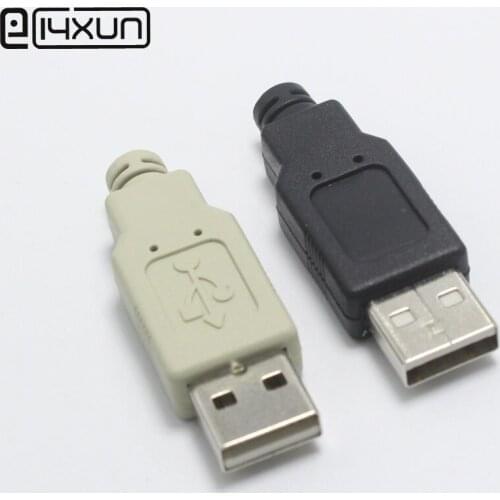 1set Type A Male USB 2.0 Extender Cord Adapter Data Sync Converter 4 in 1 DIY Repair Connector Free-Welding