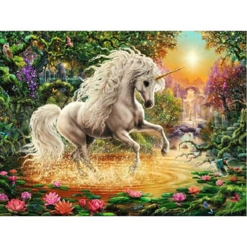 5D DIY square round Diamond Painting unicorn Cross Stitch Diamond Embroidery Pattern Rhinestone Home Decor J0931