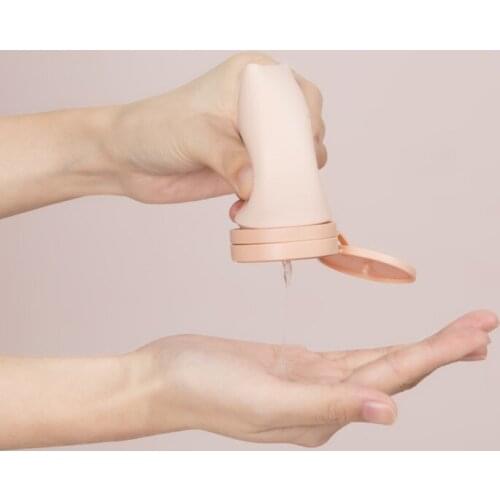 60/90ml Refillable Travel Bottle Silicone Cosmetics Shower Gel Shampoo Containers Portable Leakproof Lotion Bottle with Lid